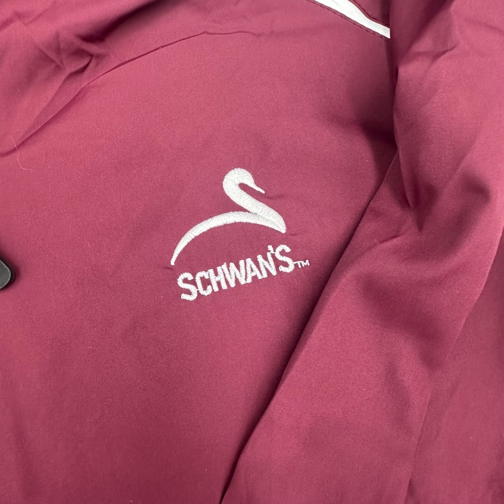 Mens Sport Tek Pullover Jacket XL Burgundy Schwan's Windbreaker Lightweight - Picture 2 of 13